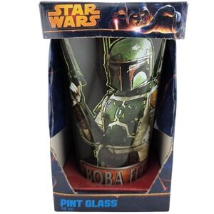 Star Wars Boba Fett Pint Glass 16oz Brand New